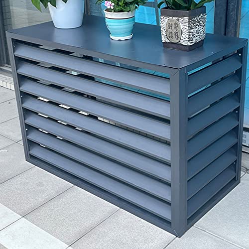 Cubierta de aire acondicionado para exteriores, ventilación decorativa para el hogar, valla de privacidad de CA para ocultar la unidad de aire acondicionado, soporte de protección resistente a la