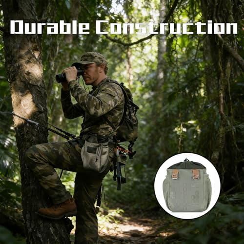 Mesh Saddle Dump Pouch with Drawstring Closure, Saddle Hunting Accessories for Organizing Gear, Easily Attach to Saddle for Hunting & Equestrian Use