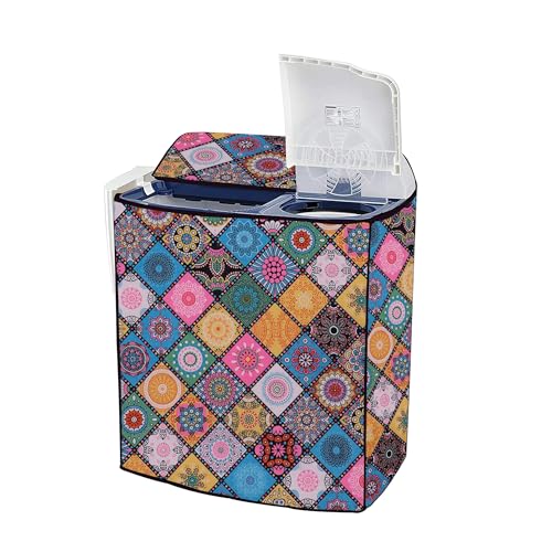 Image of Covernest Semi Automatic Washing Machine Cover, Dustproof, Compatible with 6 Kg - 7.5 Kg Washing Machines (WMC-RANGOLI SEMI)