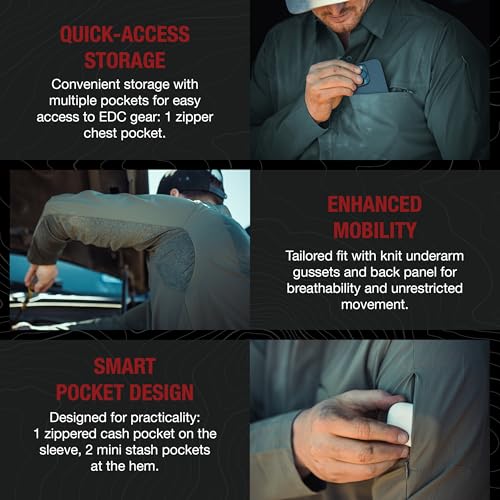 Vertx Expedition Men's Long Sleeve Shirt, Tactical, CCW Compatible, with Sun Protection3