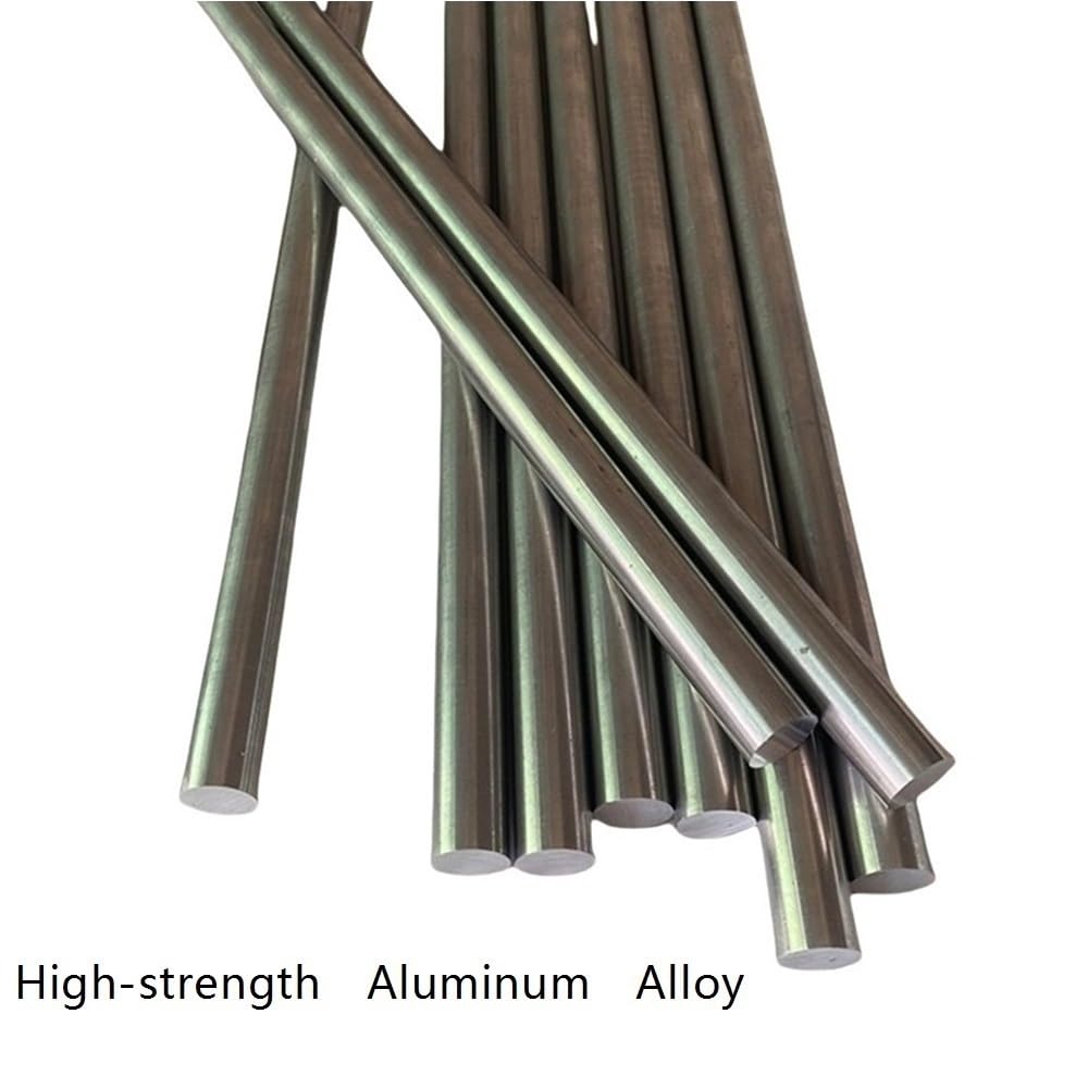 Zestaw aluminiowych prętów okrągłych o małej średnicy – ​​długość 50 cm, pręty ze stopu metalu o niskiej rozszerzalności cieplnej – 5 szt(2.5mm)