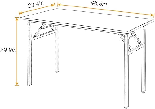 Miniatura 73 de DlandHome Escritorio plegable pequeño de 31.5 pulgadas, escritorio de computadora para oficina en casa, mesa plegable para espacios pequeños, no