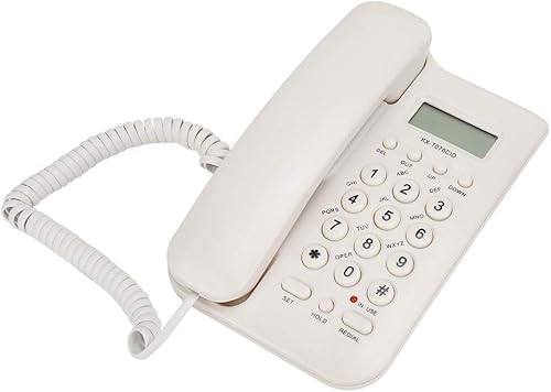 Teléfono fijo, DTMF/teléfono con cable con pantalla de identificación de llamada/conjunto de números/función de redireccionamiento para el hogar,