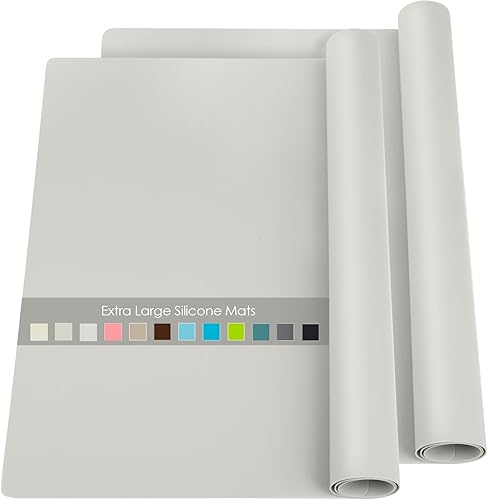 Miniatura 32 de Tapete de silicona extragrande para niños, hoja de silicona grande para manualidades, tapete antiadherente para hornear, resistente al calor, mantel