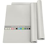2 Pack Extra Large Silicone Mats for Countertop - Counter Table Protector Placemats for Baking Crafts, Light Gray Kids Dinner Placemat Nonstick Nonskid Heat-Resistant Kitchen Pad, 23.6\'\' x 15.6\'\'