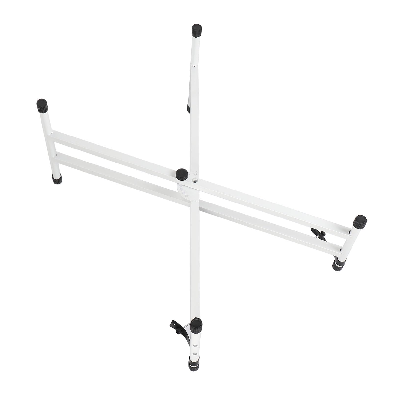 Supporto per Tastiera Double X Resistente con Cinghie di Bloccaggio e Cappelli Antiscivolo per Pianoforte Elettronico da 54-88 Tasti