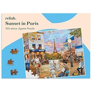 Relish – Dementie puzzel voor volwassenen, 100 stukjes zonsondergang in Parijs puzzel – Activiteiten en geschenken voor ouderen met de ziekte van Alzheimer