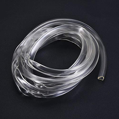sourcing map Transparenter U-Form PVC Kantenschutz Trimmdichtung Kanal Kantenschutzfolie Kantenschutzprofil für Bleche Glasplatten 12-15mm Kante 3 Meter/9,84ft Länge 0,51 Höhe Transparent