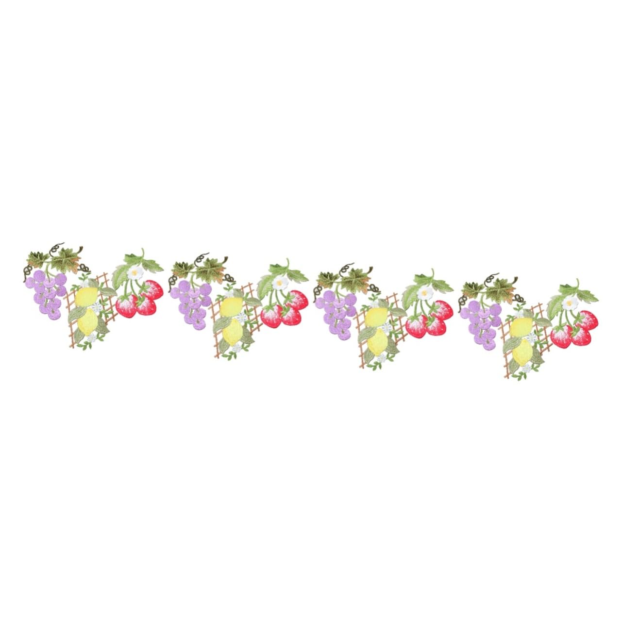 Housoutil 4 Set Toppe Ricamate Per Cucire Patches Per Riparazione Abbigliamento Frutta Fragola Per Giubbotti E Vestiti Facili Da Usare E Versatili 3 Pezzi*4