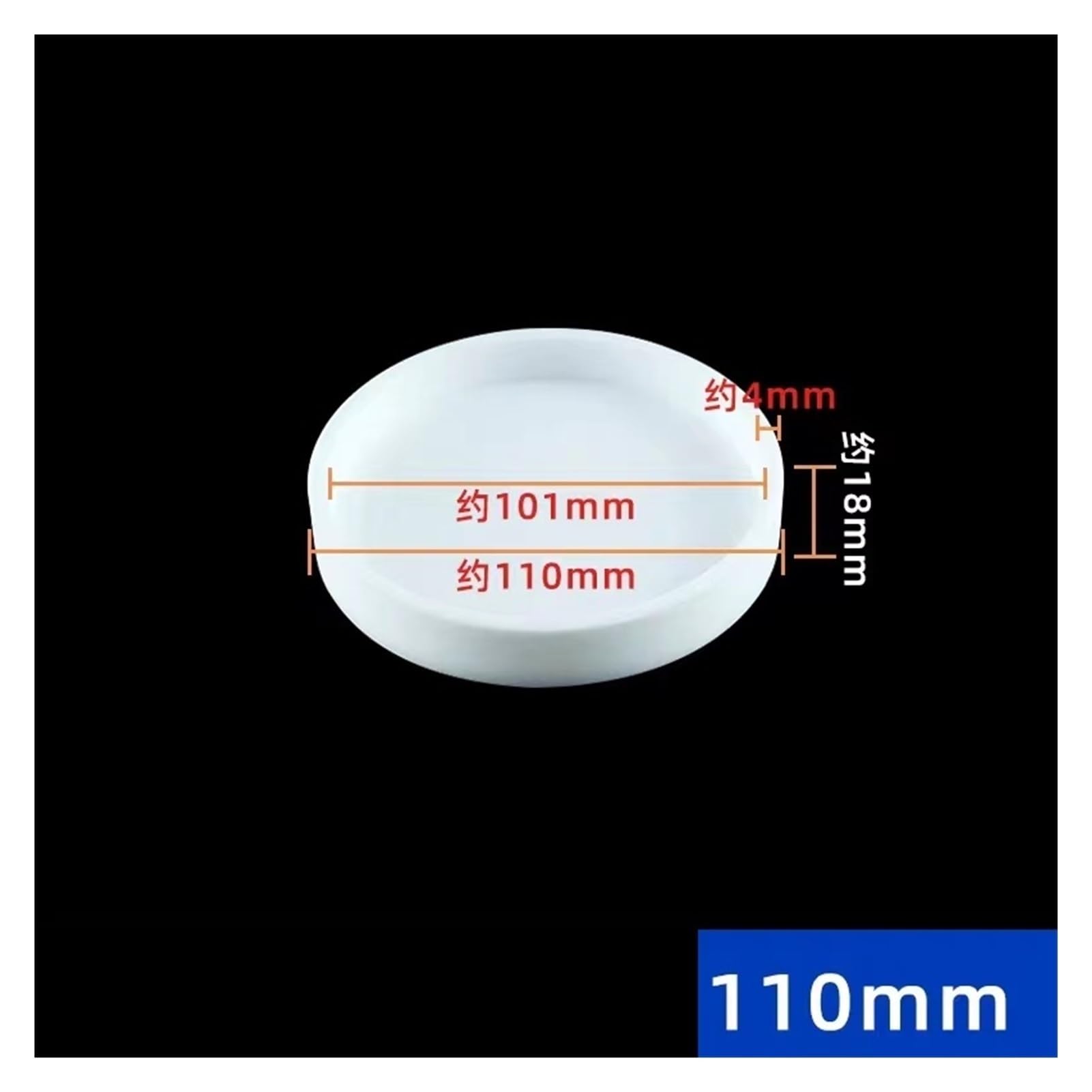 ZGHSWM Placa de Petri for Cultivo de PTFE de Laboratorio con Cubierta, Equipo de Laboratorio Polytef(110mm)