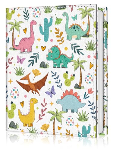 Lebrocoli Photo Album 4x6 56 Pockets Small Picture Book Cartoon Dinosaur Personalized Large Capacity Cute Mini PU Leather Picture Album Gift for Family Graduation Wedding Travel