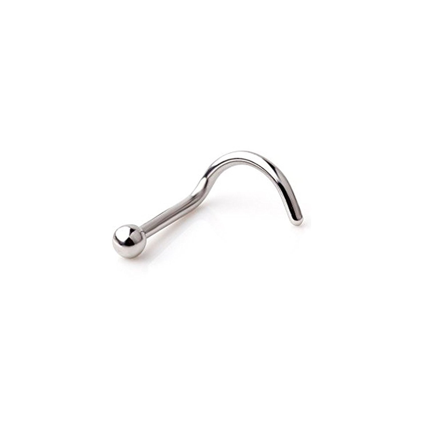 NEMICHAND JEWELSNose Pin (Regular Size) (Pure Silver) (size1 mm)