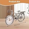 HERCHR Horloge De Vélo De Table Vintage, Modèle De Vélo, Réveil De Chevet, Petite Horloge De Table, Horloge De Bureau à Piles pour Décoration De Chambre à Coucher #2