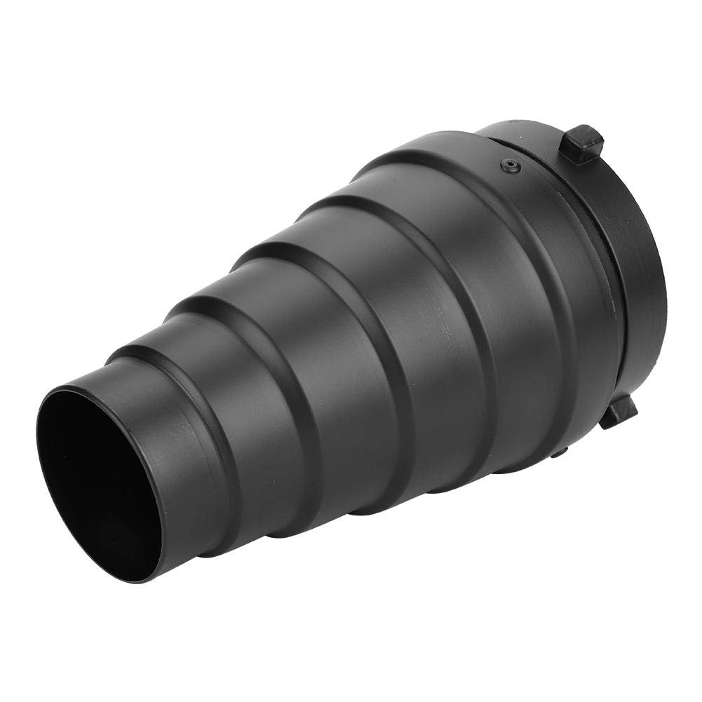 Bowens Snoot-Snoot Honeycomb Grid Lichtstrahlrohr Bowens Mount Filter Für Studio Strobe Flash Und 4 Stück Farbgel Für Beleuchtungsrichtung Und Streulichtvorbeugungfilter, Aluminiumlegierung