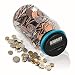 HeQiao Digital Money Bank Large LCD Money Jar Battery Operated Coin Bank US Dollar Coins Savings Box for Office Home Kids Children Adults (Auto Counting) (Black/Blue)