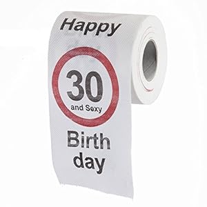 GOODS+GADGETS Lustiges Fun Klopapier zum 30. Geburtstag Toilettenpapier Geschenkartikel Geburtstags-Dekoration 30 und…