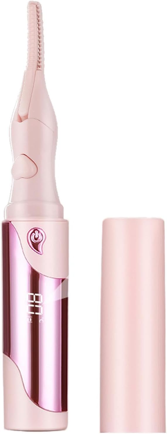 Sleek Design Heated Eyelash Curler, Elektrische Lash Curler, Usb Oplaadbare Eyelash Curler, 4 Heat Mode Lash Curlers 14,3 x 2,1 cm voor binnen, Bath Room, Make Up Room, Paars, Roze Kleur