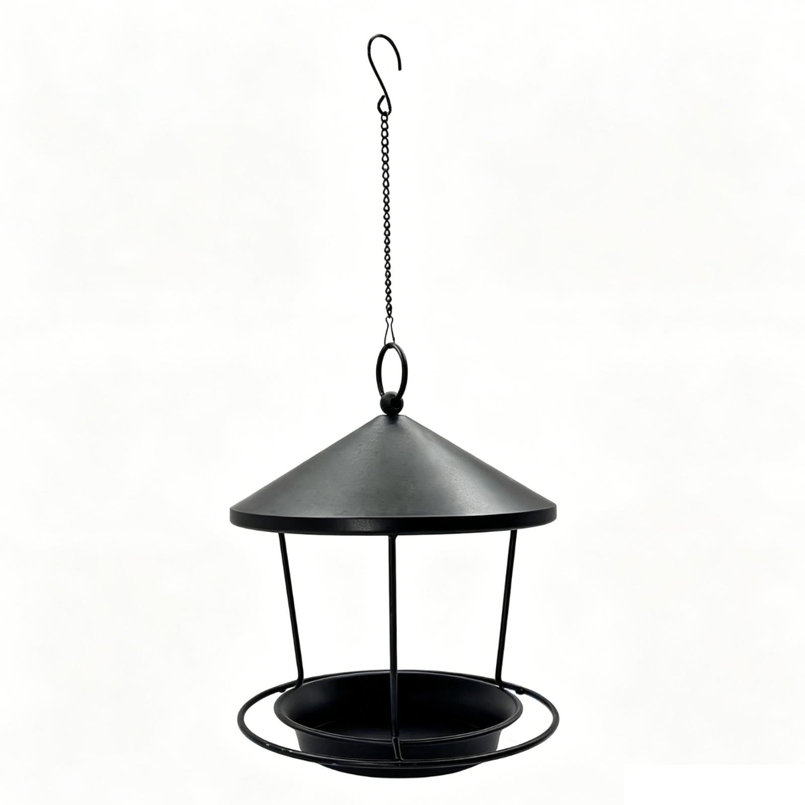 Mangeoire à oiseaux suspendue en métal robuste pour jardin