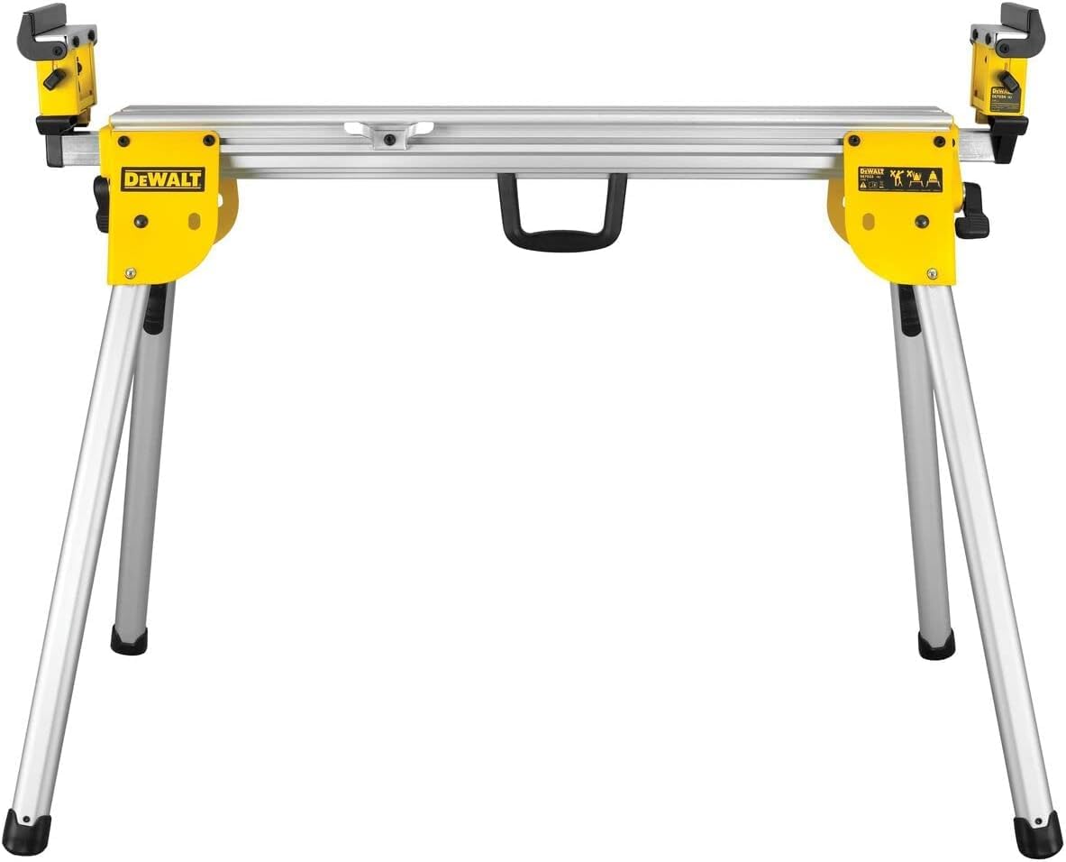 DEWALT - Scie à Onglet Radiale 230V - DWS774-QS - Scie Haute Performance avec Système XPS & Piètement Polyvalent pour Scies à Onglets - DE7033-XJ - Piètement Léger et Facilement Transportable