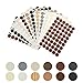 WUHEECOME 12 Farben Schraubenloch aufkleber Abdeckkappen 21MM Abdeckkappen Selbstklebend 648 Stücke Holz Schraubenabdeckung Wasserdicht Abdeckkappen Bohrlöcher Abdeckkappen für Schrauben Möbel
