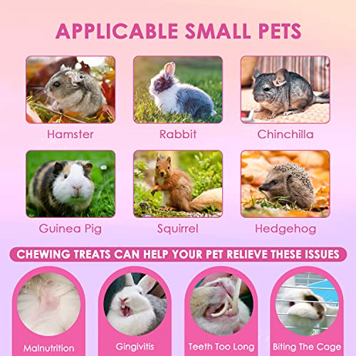 Katumo 25Pcs Rabbit Chew Toys, 240G/8.4Oz Natural Rabbit Treats Small Animal Chew Snacks For Chinchillas Rabbits Gerbils Guinea Pigs Molar Chews #TOP6