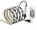 Produktbild USB Led Streifen,SMD5050 180LEDs 3 Meter9.84ft RGB Flexibler LED Streifen,fernbedienung inkl, LED Streifen Licht für Deko,Farbwechsel und Wasserdicht IP65 Led Leiste,TV Hintergrundbeleuchtung,Hotel