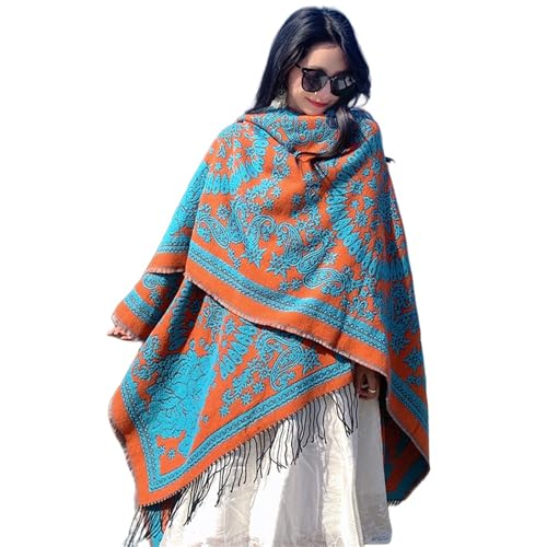 Capa poncho toalla playa transpirable bufanda protector solar gran chal mujer 2
