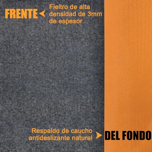 Almohadilla de Alfombra de Fieltro Antideslizante, 150x200cm con Respaldo de Goma, Protector Debajo de la Alfombra para Pisos de Madera, Mantiene Las alfombras en su Lugar, Suave y Seguro - imagen 2