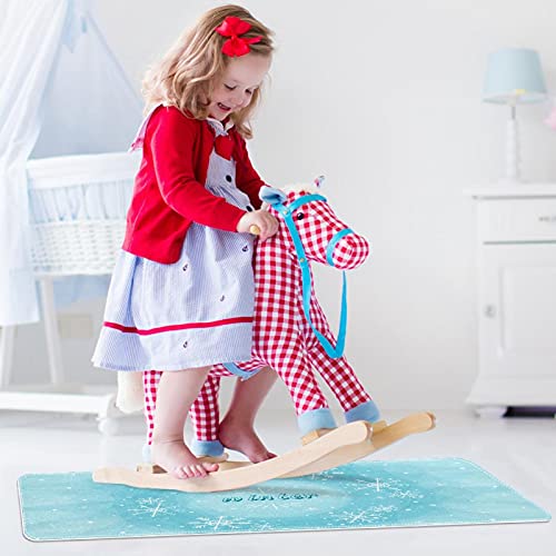 Tapis de porte lavable en machine bleu pour l'hiver - 5