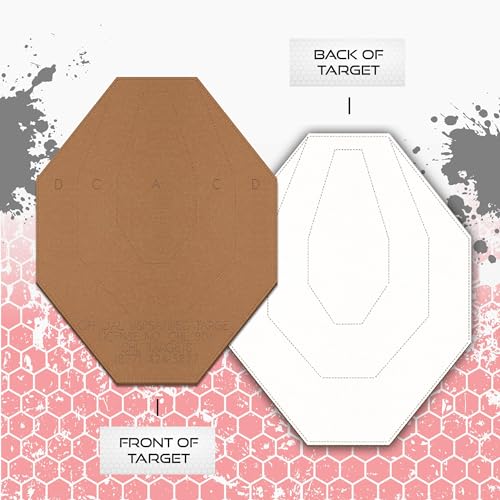 Image of Official USPSA /IPSC Cardboard Targets, Competition Torso, Silhouette Shooting, Cardboard Target. Made in USA