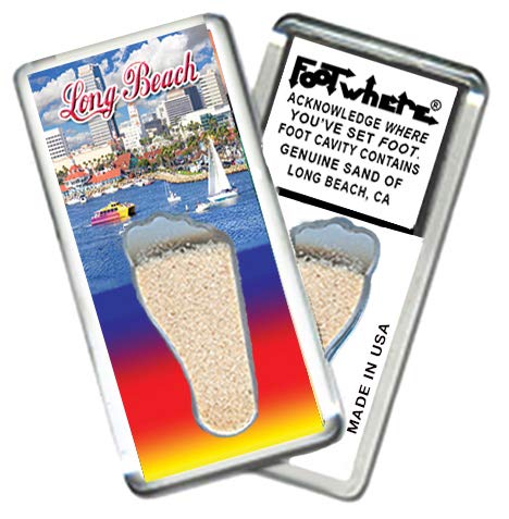 Aimant Long Beach Footwhere LB204 Harbor souvenir fabriqué aux États-Unis