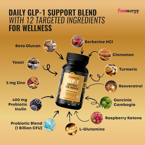 GLP-1 Support Probiotic Supplement for Weight Loss - Daily GLP1 Support with Berberine for Women to Support Metabolism Gut Wellness Boost Fat Burn - Natural Oral Probiotics - Image 6
