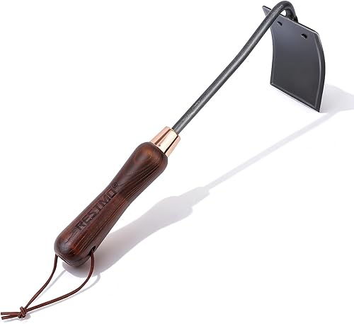 RESTMO Herramienta de jardín de azada resistente, adecuada para uso en suelos duros, azada de jardín gruesa para deshierbe, aflojar el suelo, ideal