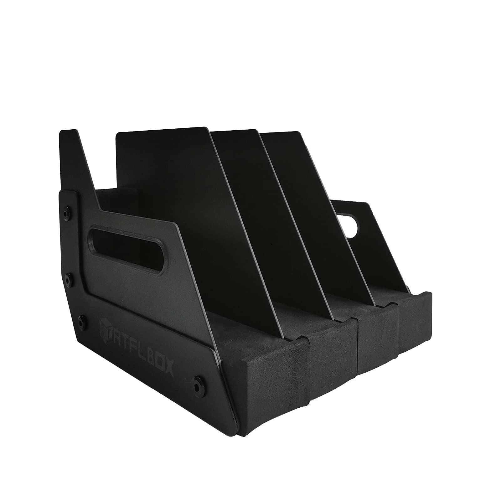 Pistola revólver para pistola, soporte para pistola de mano, se adapta a la mayoría de las pistolas de campo a través de 4 a 8, organizador de almacenamiento de gabinete seguro para armas (4-Slot)