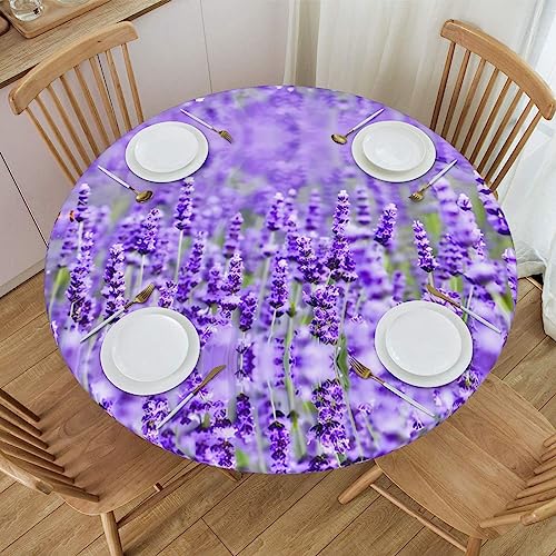 Nappe décorative ronde violette lavande TEMKIN haut de gamme - 4