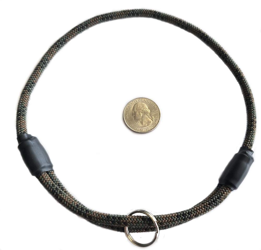 National LeashThin Mountain Rope Dog ID Collar- Kamo Kool- Medium Size- The Original Snickers Colar