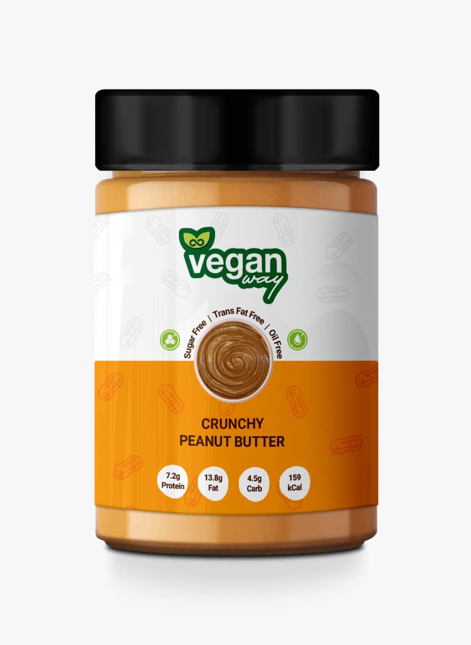 Crunchy Peanut Butter | 280g | Non GMO | Locally Made in UAE | Pure | No oil | No sugar 280 g | Vegan