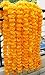 DIYANA IMPEX Marigold Garland for Decoration 5 feet Long Strands Artificial Marigold Flowers, Indian Décor for Pooja, Wedding Christmas, Events (Orange, 5)