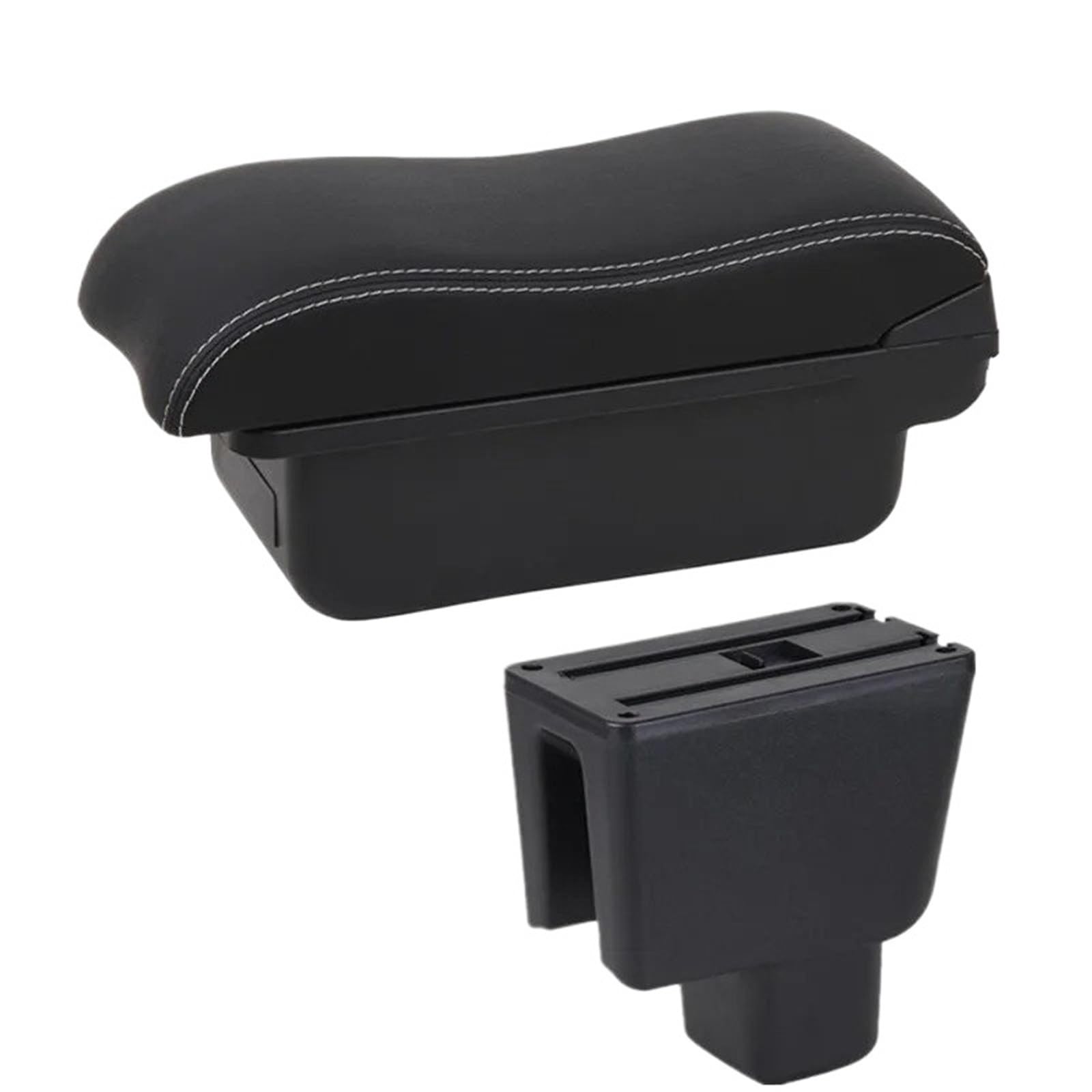 AWGNTQQ Car Armrests For BRV BR-V Car Armrest Box Central Storage Interior Dedicated Retrofit Parts Accessories(A3 white line No USB)
