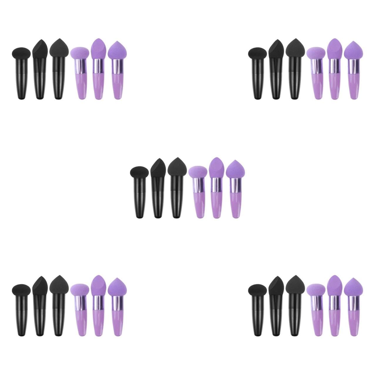 Healeved 30pièces Pinceaux De Maquillage Portable Avec Éponge Accessoires Cosmétiques Pour Et Voyage