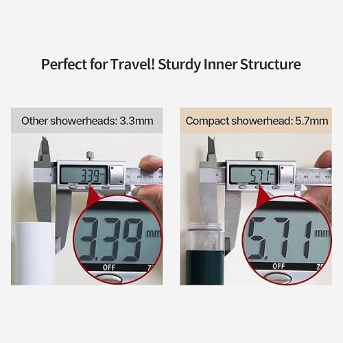 Miniatura 4 de Aer Travel - Juego de mini cabezal de ducha con filtro  Kit de ducha portátil compacto con spray de alta presión, reducción de cloro y calcio