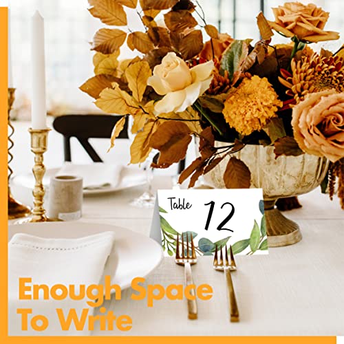 image for Gethelud 110 PCS Plant Design Tent Cards, Small Place Cards for Weddin