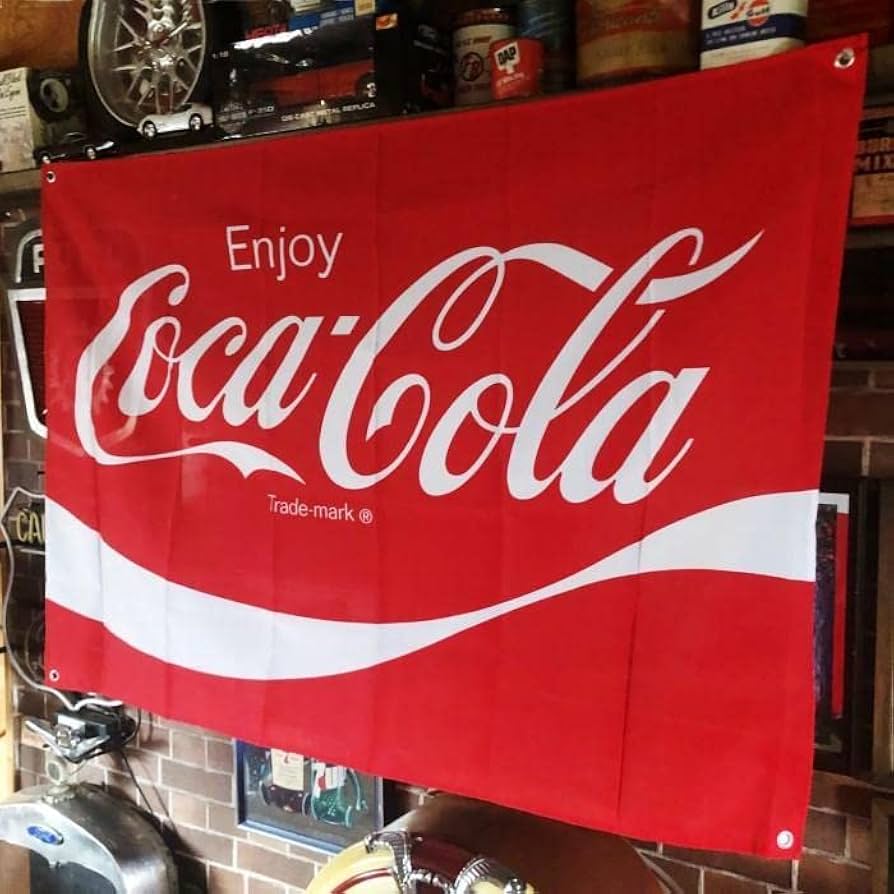 Amazon.co.jp: コカコーラ ロゴ タペストリー Enjoy 旗 フラッグ