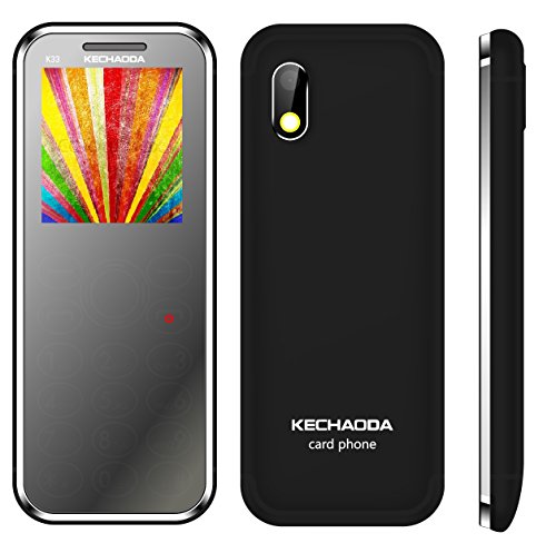 Image of KECHAODA K33 Card Phone with Dual SIM, 1.44 inch, FM Recording, 800 mAh Removable Battery, Bluetooth DIALER, Vibration, Camera with Flashlight, BIS Certified & 1 Year (Black)