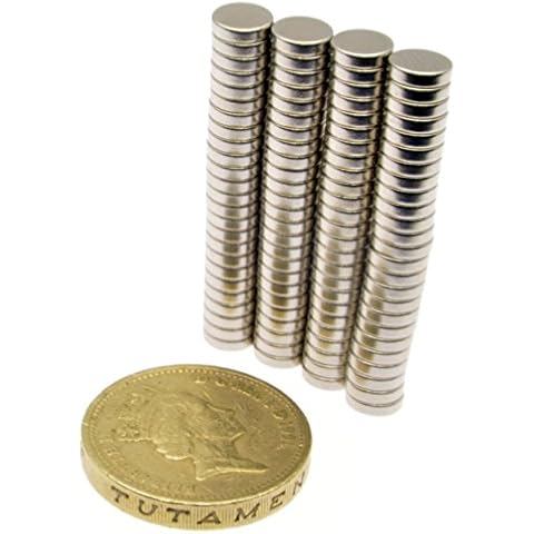 POWER MAGNET STORE 100 of 6mm x 1.5mm Super Strong Neodymium Magnets Magnetic Disc Pull approx 400 grams 6x1.5mm Craft Cover