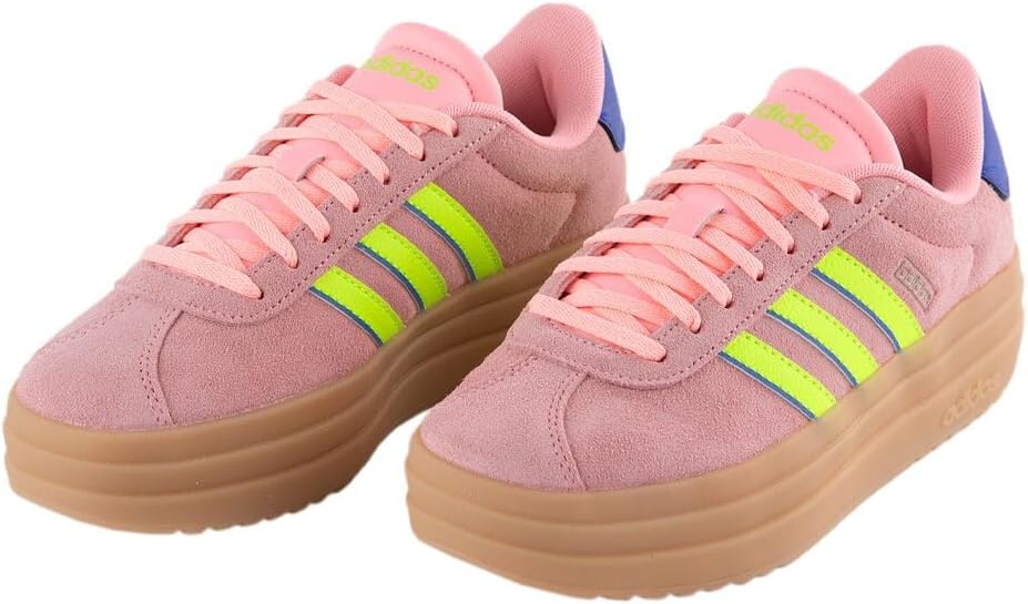 adidas VL Court Bold Womens Platform Shoes, Pink, 7