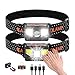 bedee Lampe Frontale, Torche Frontale LED, Lampe Frontale Rechargeable USB, 1000 Lumens, 8 Modes D'éclairage, Détecteur de Mouvement, IPX5 Étanche pour Pêche, Camping, Lecture, Randonnée (Lot de 2)