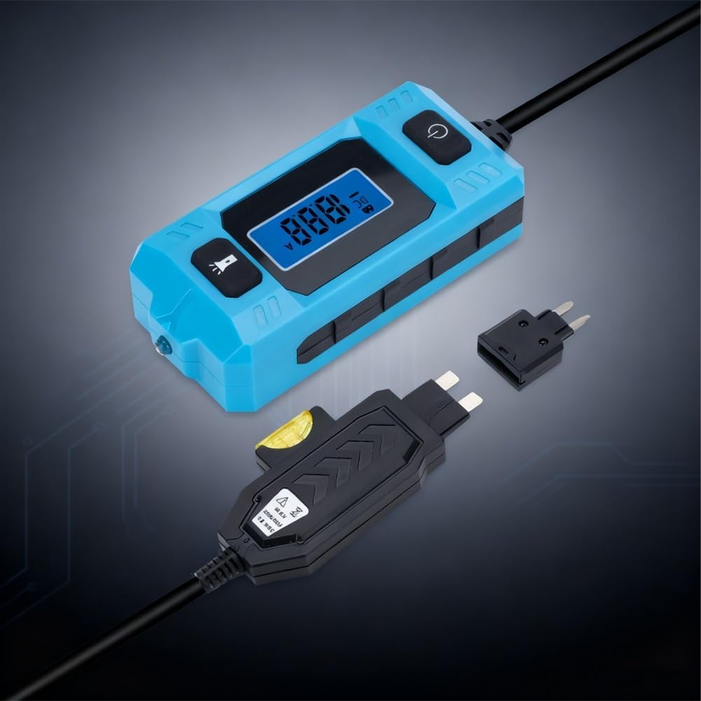 Tester di corrente per automobili, tester portatile Cnbj-611 per guasti del circuito automobilistico ad alta precisione, intervallo di misurazione da 0,01 A a 19,99 A, display retroilluminato (2 pezzi