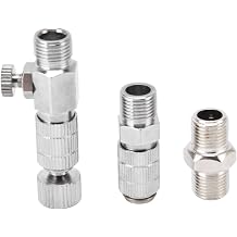 Garosa 15Pcs Airbrush Adapter Set Stainless Steel Airbrush Quick Disconnect Coupler Release Fitting Adapter Kit for Air Compressor Airbrush Hose