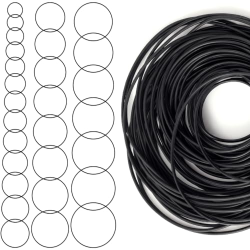 56Pcs Rubber Watch Gaskets, Waterproof O Ring Seal Washer for Repair